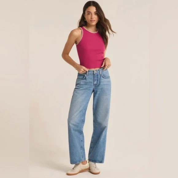 New Z Supply AVRIL RIB WHIPSTITCH
TANK (CACTUS
SUNFLOWER) - Z SUPPLY, Small - Picture 2 of 14